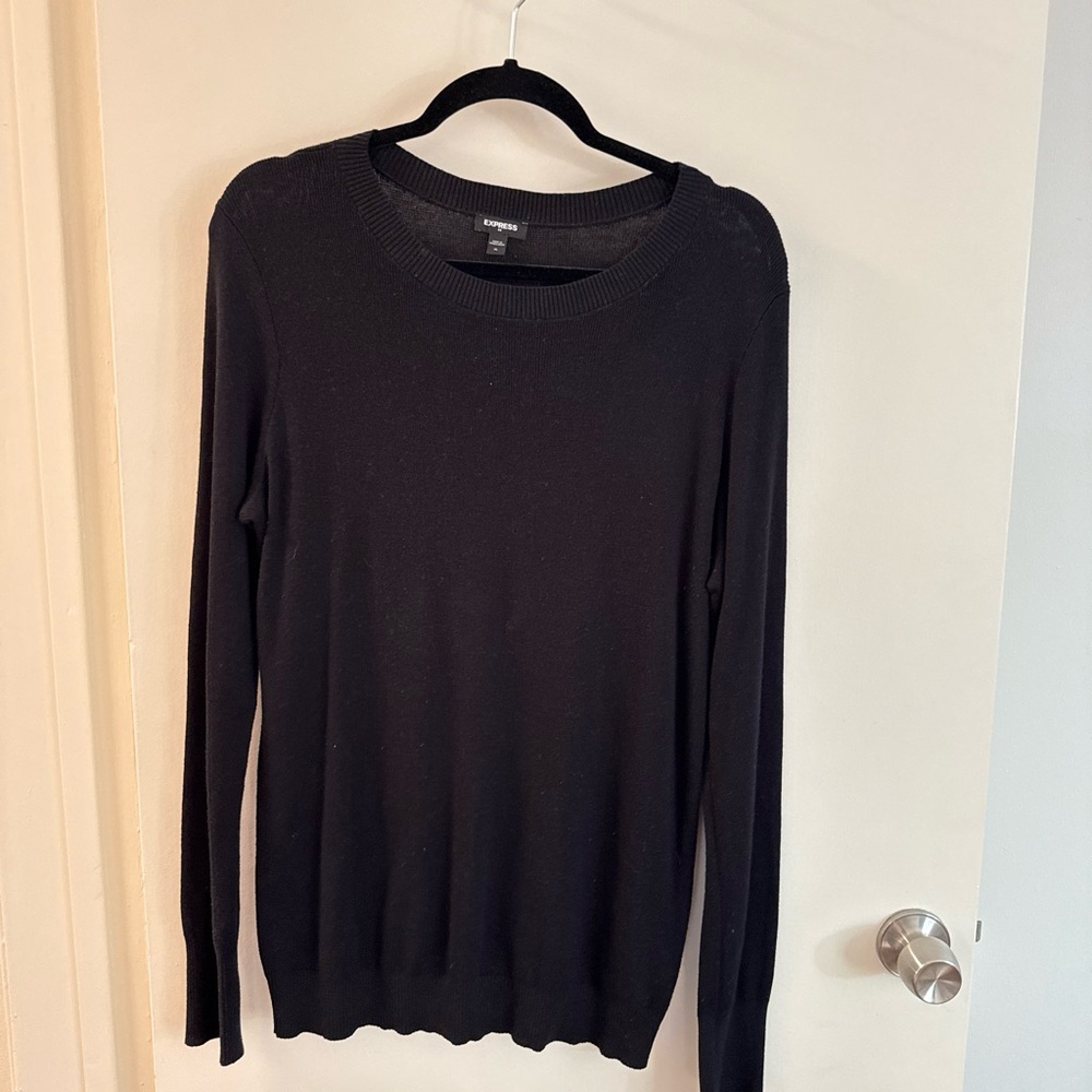 Express Classic Black Knit Top